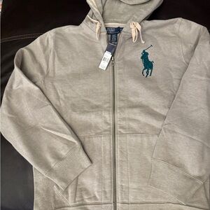 Ralph Lauren Eolo Beige Hoodie with Navy Label